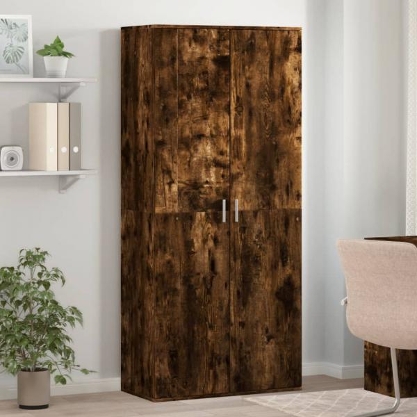 ARDEBO.de - Schuhschrank Räuchereiche 80x39x178 cm Holzwerkstoff