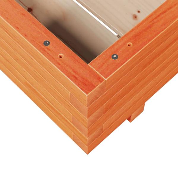 ARDEBO.de - Pflanzkübel Wachsbraun 60x60x26,5 cm Massivholz Kiefer