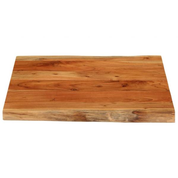Tischplatte 80x80x3,8 cm Rechteckig Massivholz Akazie Baumkante