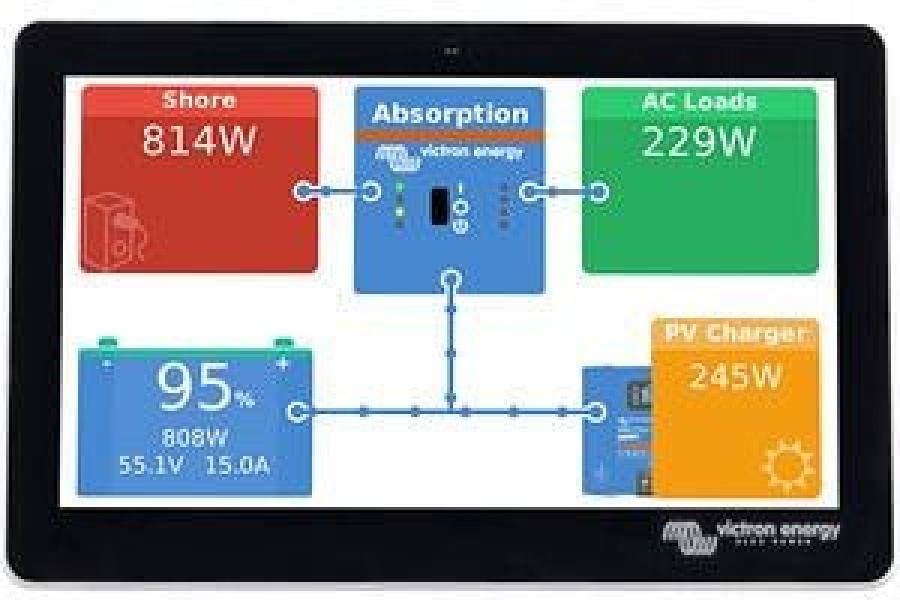 ARDEBO.de Victron Bedienpaneel 7 Zoll Systemdisplay GX Touch 70 für Cerbo GX, schwarz (BPP900455070)