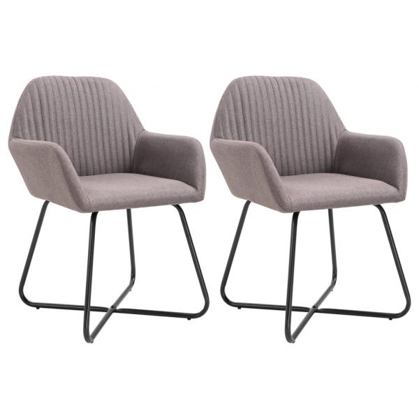 ARDEBO.de - Esszimmerstühle 2 Stk. Taupe Stoff
