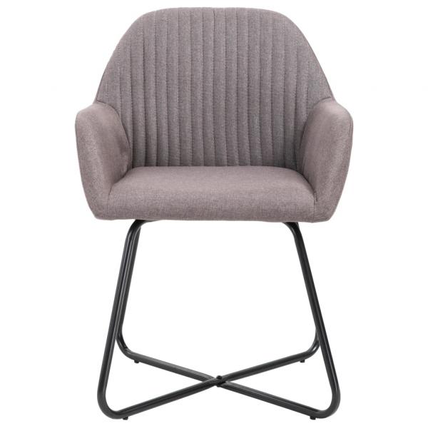 Esszimmerstühle 2 Stk. Taupe Stoff