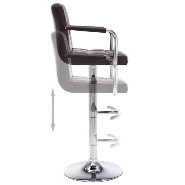 Barhocker 2 Stk. Braun Kunstleder 
