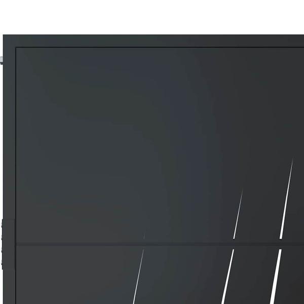 Gartentor Anthrazit 105x105 cm Stahl Gras-Design