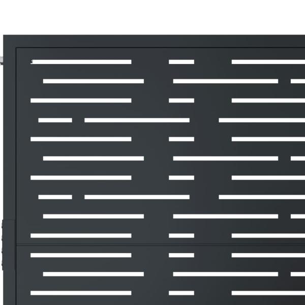 Gartentor Anthrazit 105x130 cm Stahl Quadratisches Design