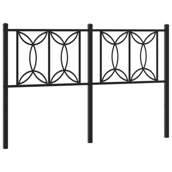 Kopfteil Metall Schwarz 140 cm