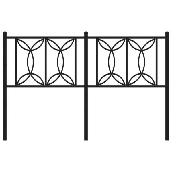 Kopfteil Metall Schwarz 140 cm