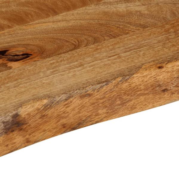 Tischplatte mit Baumkante 50x40x2,5 cm Massivholz Mango
