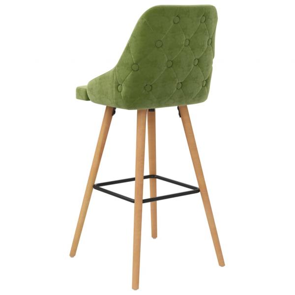 Barhocker 2 Stk. Hellgrün Samt 