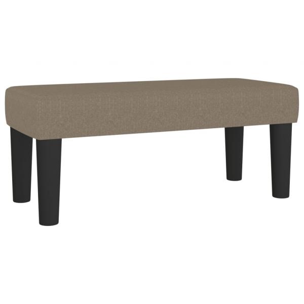 Boxspringbett mit Matratze Taupe 90x190 cm Stoff