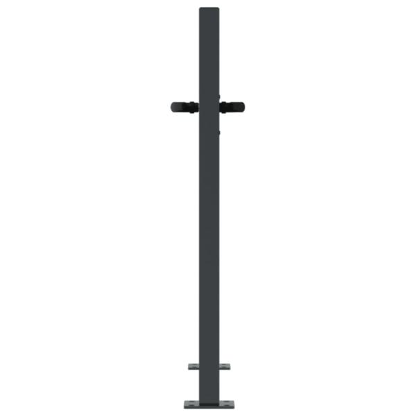 Gartentor Anthrazit 100x75 cm Stahl Gras-Design