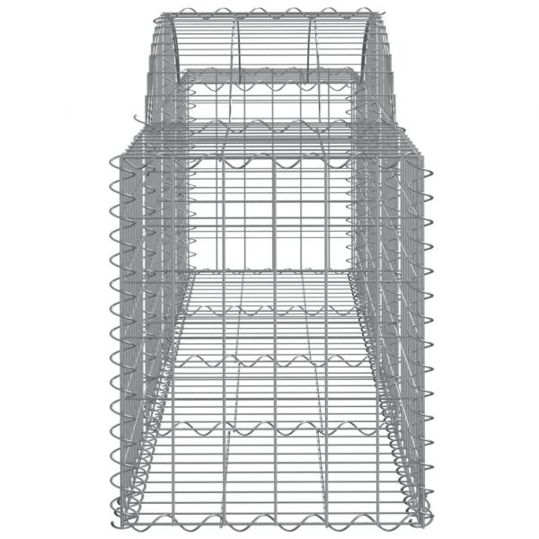 Gabionen mit Hochbogen 50 Stk. 200x50x60/80 cm Verzinktes Eisen