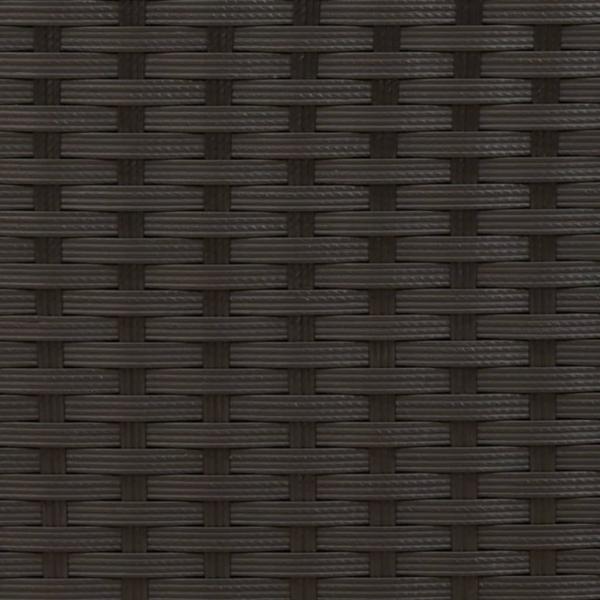 Doppel-Sonnenliege mit Dach und Auflagen Schwarz Poly Rattan