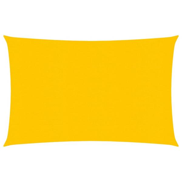 ARDEBO.de - Sonnensegel 160 g/m² Rechteckig Gelb 2x3,5 m HDPE