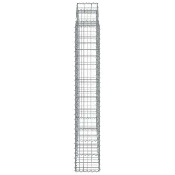 ARDEBO.de - Gabionen mit Hochbogen 6 Stk. 200x30x180/200cm Verzinktes Eisen