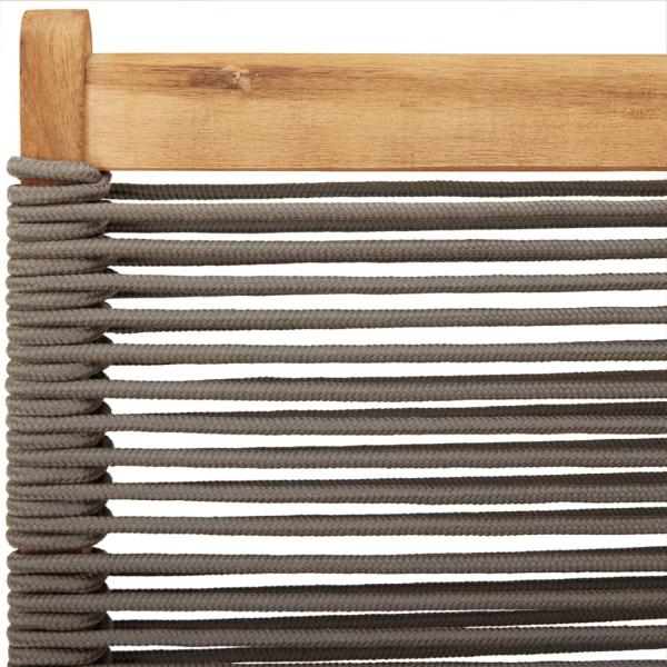 ARDEBO.de - Gartenstühle 2 Stk. Grau Massivholz Akazie und Polypropylen
