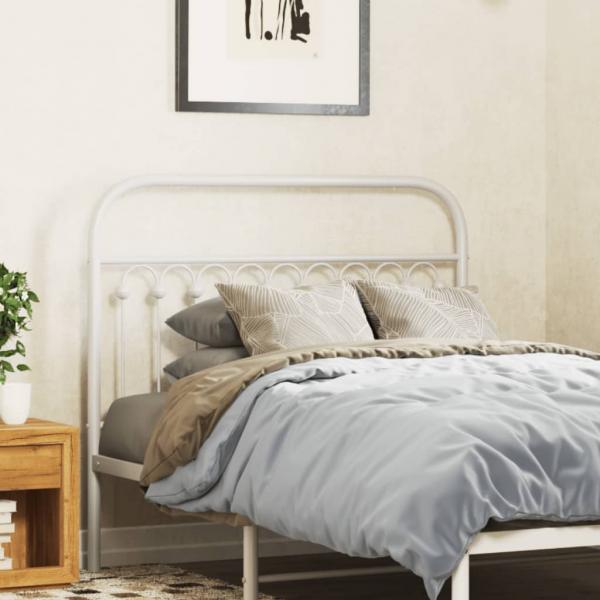 ARDEBO.de - Kopfteil Metall Weiß 107 cm