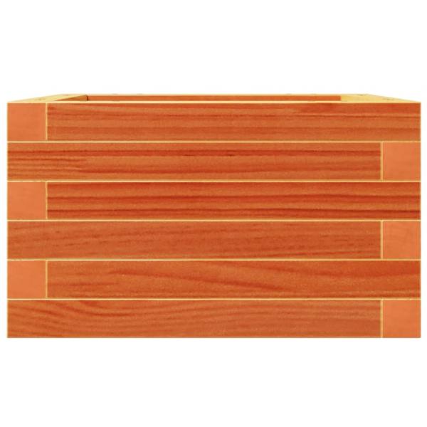 Pflanzkübel Wachsbraun 40x40x23 cm Massivholz Kiefer