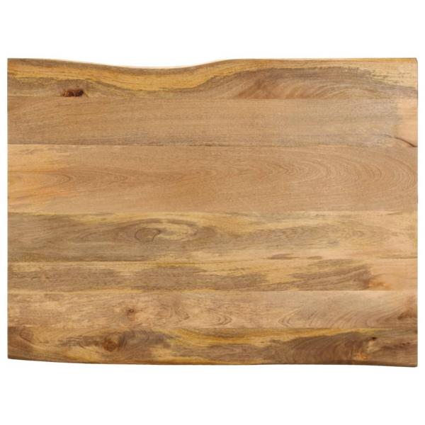 ARDEBO.de - Tischplatte mit Baumkante 90x80x2,5 cm Massivholz Mango