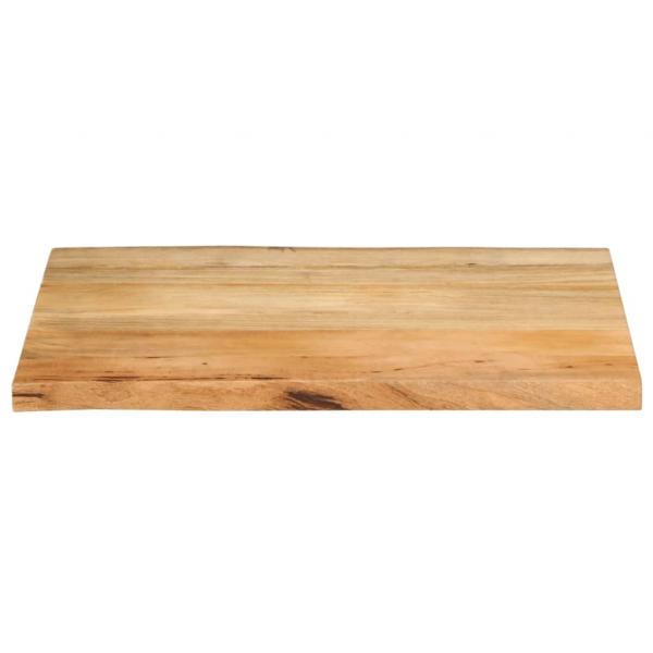 Tischplatte mit Baumkante 80x60x3,8 cm Massivholz Mango