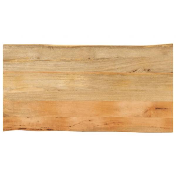 ARDEBO.de - Tischplatte mit Baumkante 100x60x3,8 cm Massivholz Mango