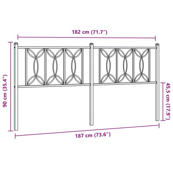 Kopfteil Metall Weiß 180 cm