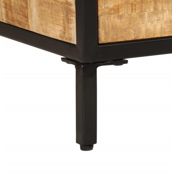 Nachttisch mit 2 Schubladen 40x35x53 cm Raues Massivholz Mango