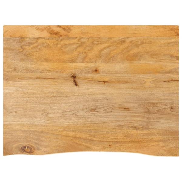 ARDEBO.de - Tischplatte mit Baumkante 80x60x2,5 cm Massivholz Mango