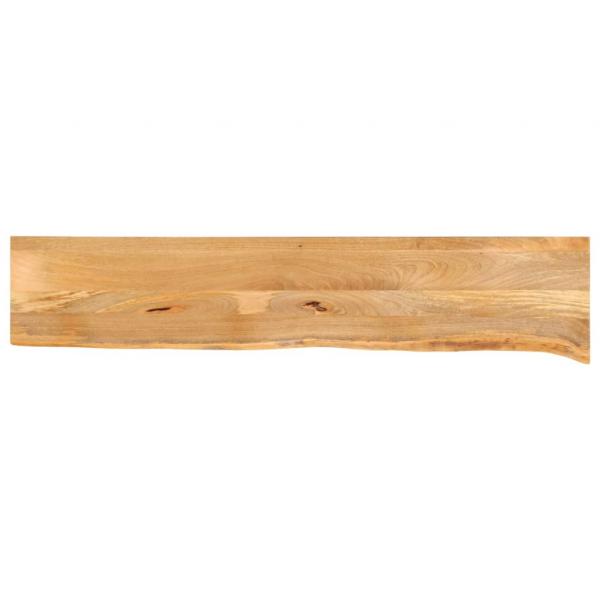 ARDEBO.de - Tischplatte mit Baumkante 180x20x2,5 cm Massivholz Mango