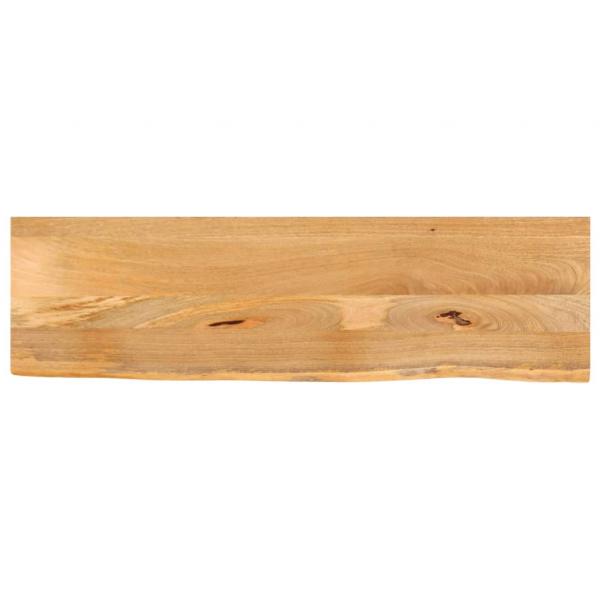 ARDEBO.de - Tischplatte mit Baumkante 110x30x2,5 cm Massivholz Mango