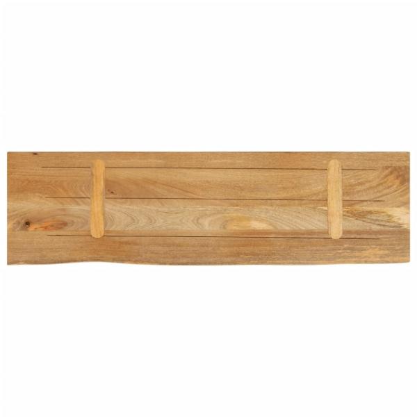 Tischplatte mit Baumkante 110x30x2,5 cm Massivholz Mango