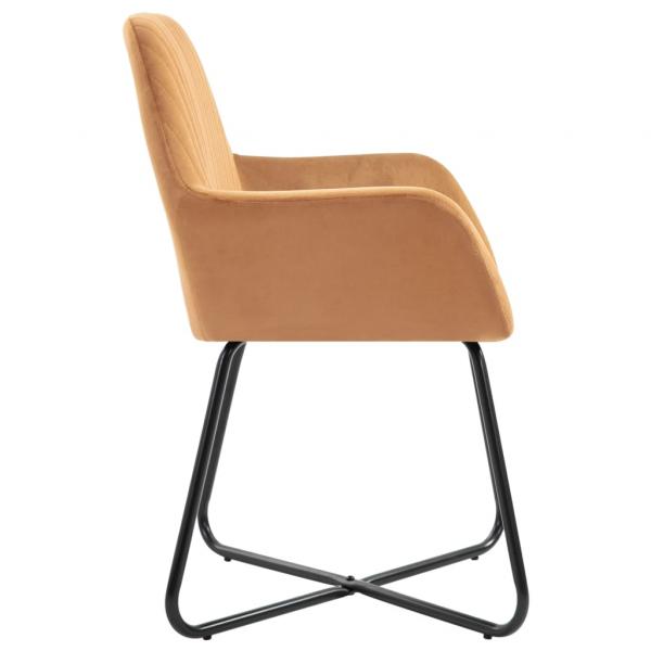 Esszimmerstühle 2 Stk. Creme Samt