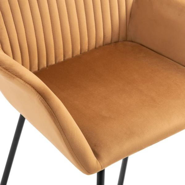 Esszimmerstühle 2 Stk. Creme Samt