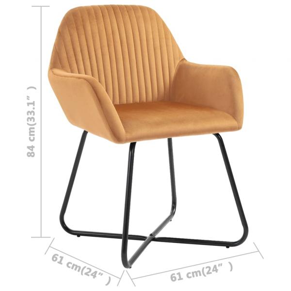 Esszimmerstühle 2 Stk. Creme Samt