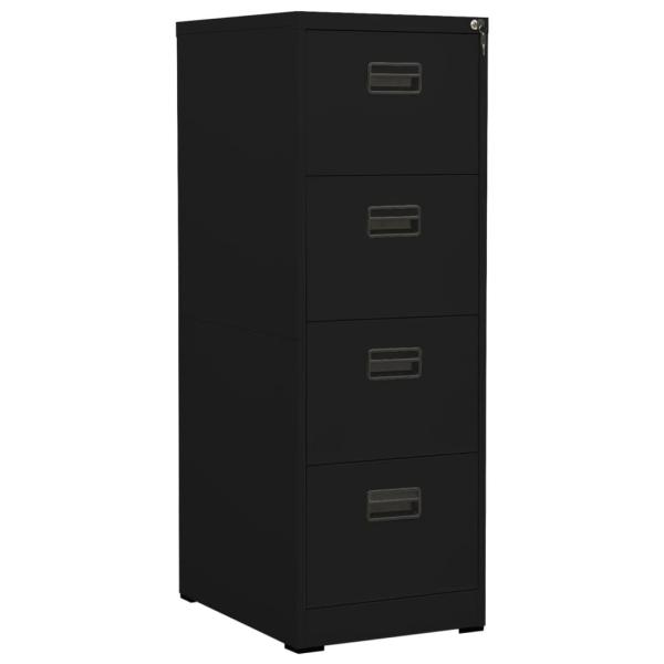 ARDEBO.de - Aktenschrank Schwarz 46x62x133 cm Stahl