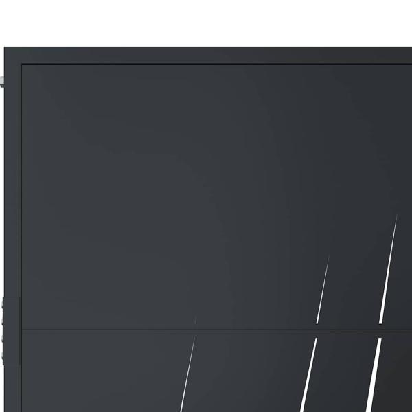 Gartentor Anthrazit 105x130 cm Stahl Gras-Design