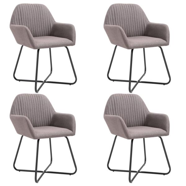 ARDEBO.de - Esszimmerstühle 4 Stk. Taupe Stoff