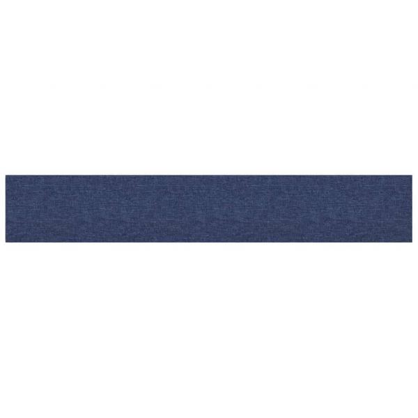 Wandpaneele 12 Stk. Blau 90x15 cm Stoff 1,62 m²