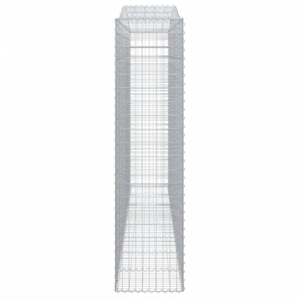 Gabionen mit Hochbogen 5 Stk. 400x50x200/220cm Verzinktes Eisen