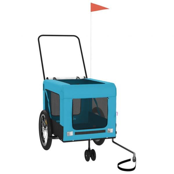 Fahrradanhänger Hunde Blau und Schwarz Oxford-Gewebe & Eisen