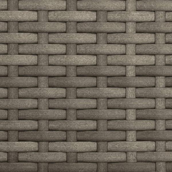 Outdoor-Sofa 3-Sitzer mit Dach und Hockern Grau Poly Rattan