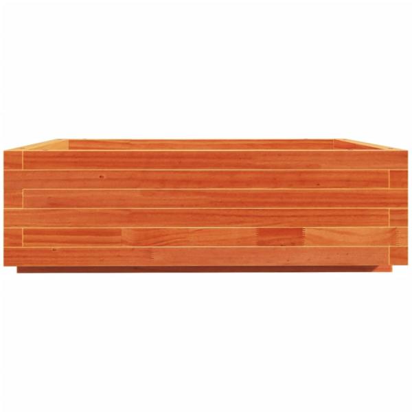 Pflanzkübel Wachsbraun 80x80x26,5 cm Massivholz Kiefer