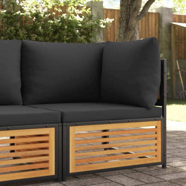 ARDEBO.de - Garten-Ecksofa mit Kissen Massivholz Akazie