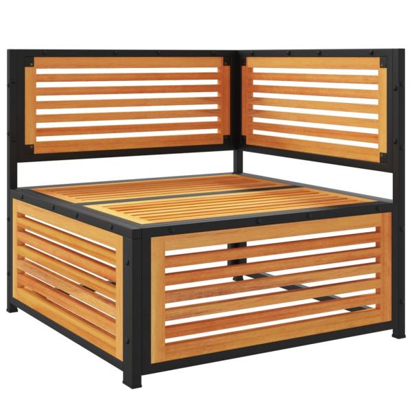 Garten-Ecksofa mit Kissen Massivholz Akazie
