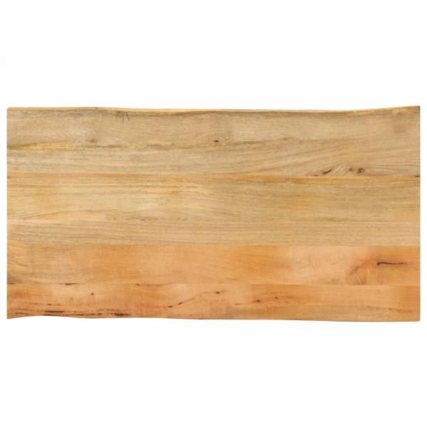 ARDEBO.de - Tischplatte mit Baumkante 100x60x2,5 cm Massivholz Mango