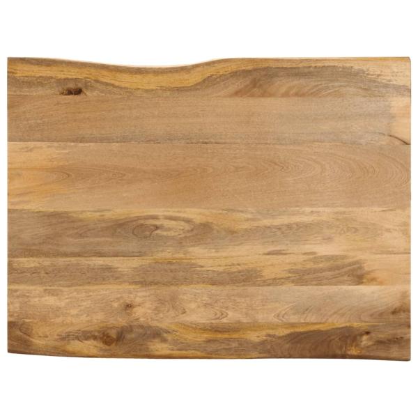 ARDEBO.de - Tischplatte mit Baumkante 100x80x2,5 cm Massivholz Mango