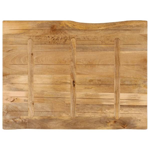 Tischplatte mit Baumkante 100x80x2,5 cm Massivholz Mango