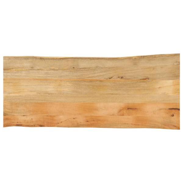 ARDEBO.de - Tischplatte mit Baumkante 140x60x3,8 cm Massivholz Mango