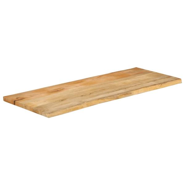 Tischplatte mit Baumkante 140x60x3,8 cm Massivholz Mango
