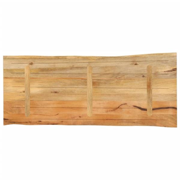Tischplatte mit Baumkante 140x60x3,8 cm Massivholz Mango